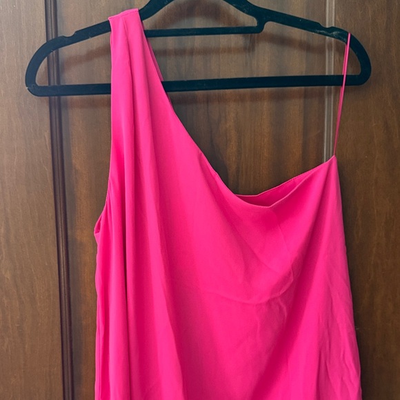 Krisa Asymmetrical Pink Dress - mordernwear.com